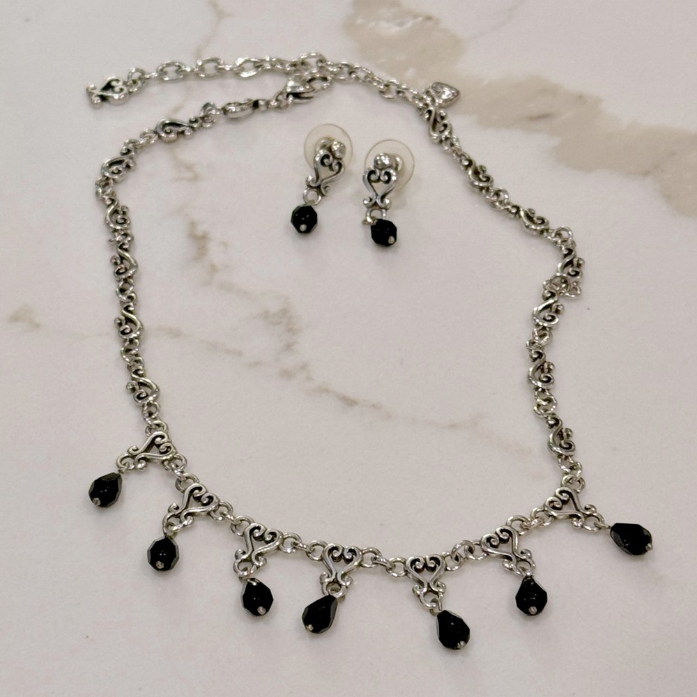 Brighton Silver Filigree “Vivaldi” Necklace and Earring Set